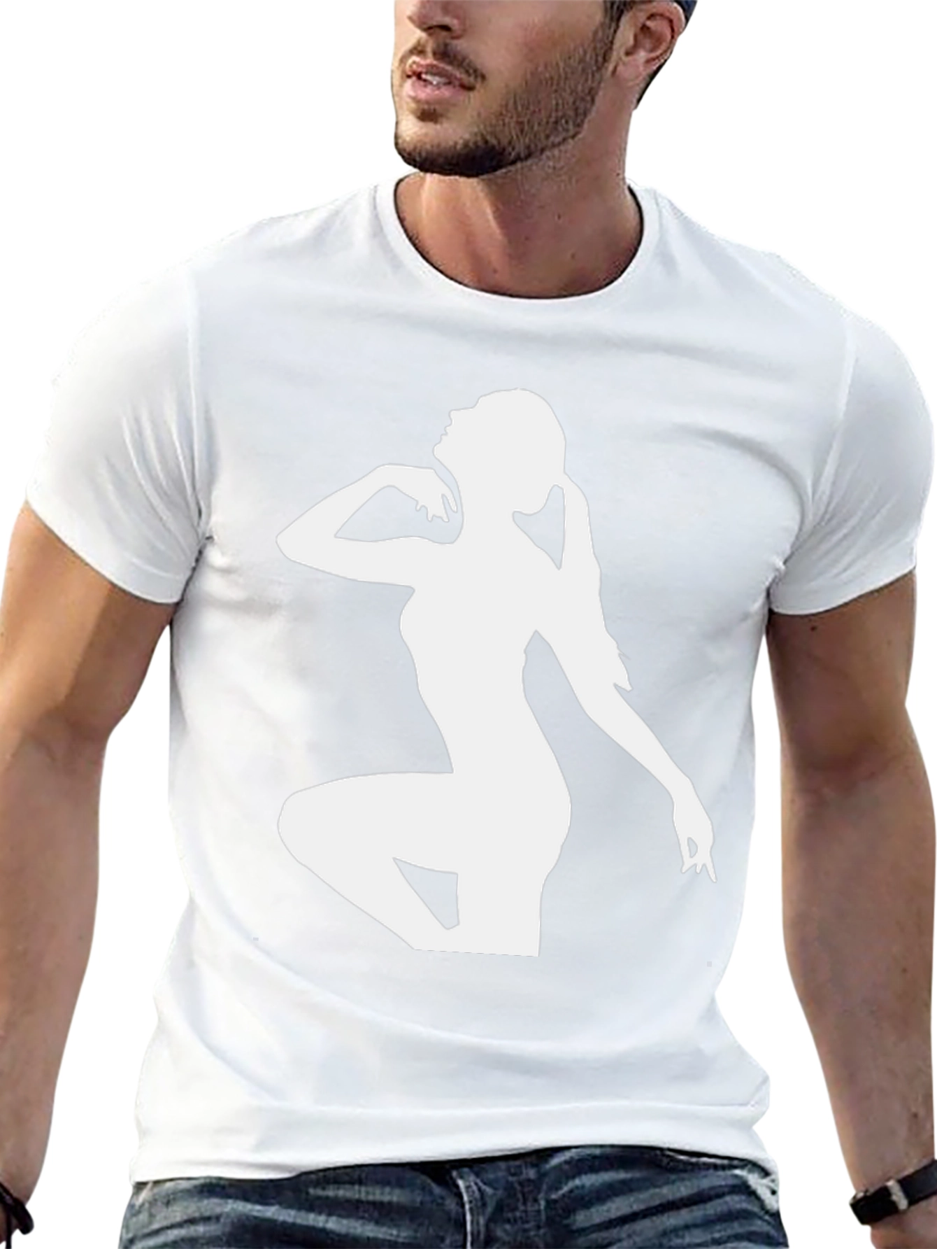 Silhouette Tee - Sleek Black Graphic T-Shirt
