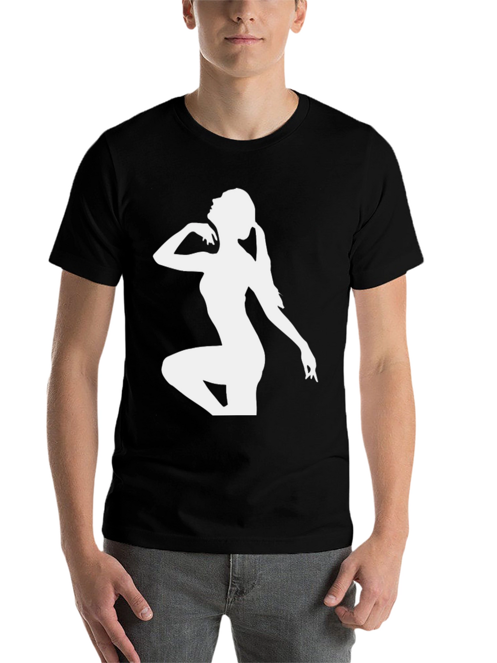 Silhouette Tee - Sleek Black Graphic T-Shirt