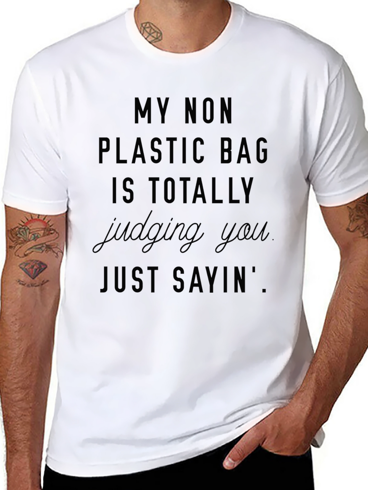 My Non Plastic Bag Judging You Black Tee