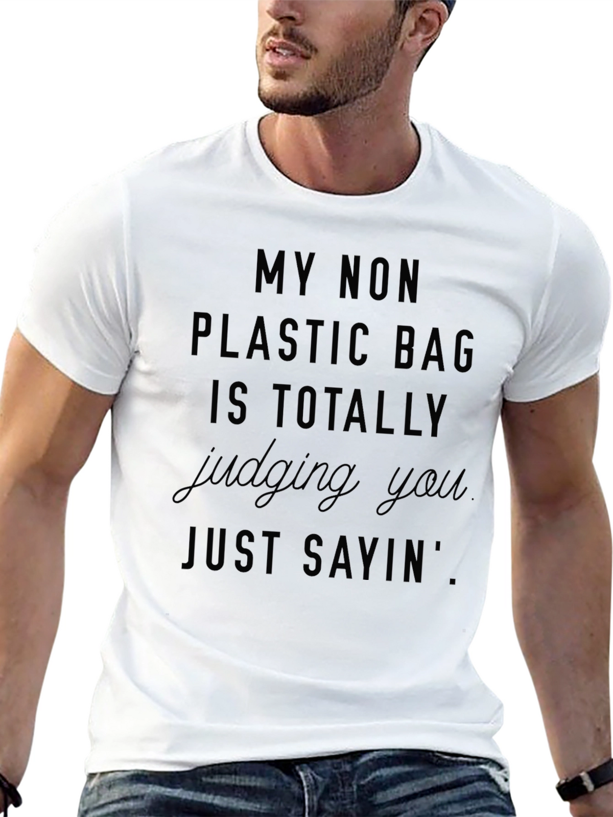 My Non Plastic Bag Judging You Black Tee
