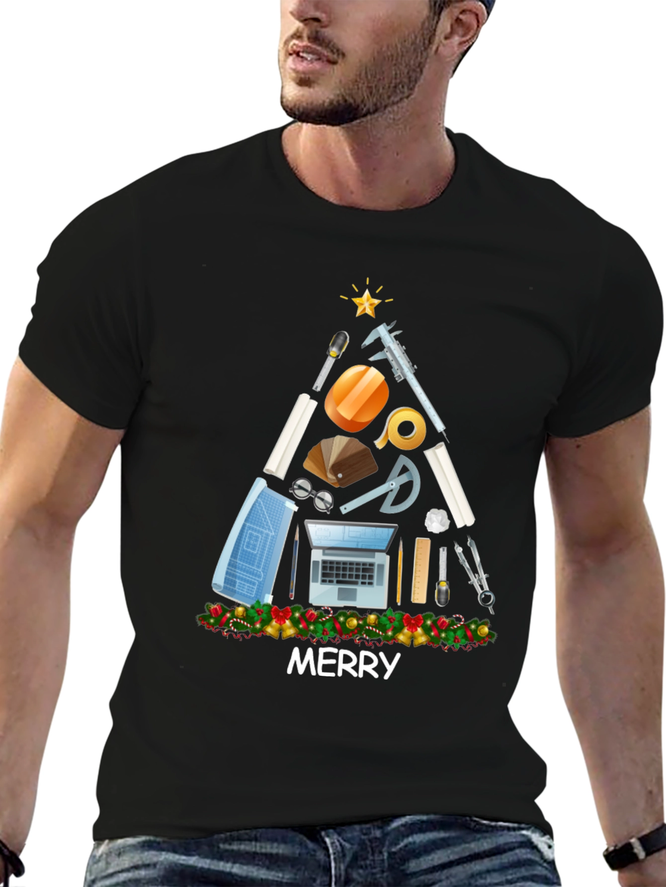 Architect Christmas Tree Graphic Tee