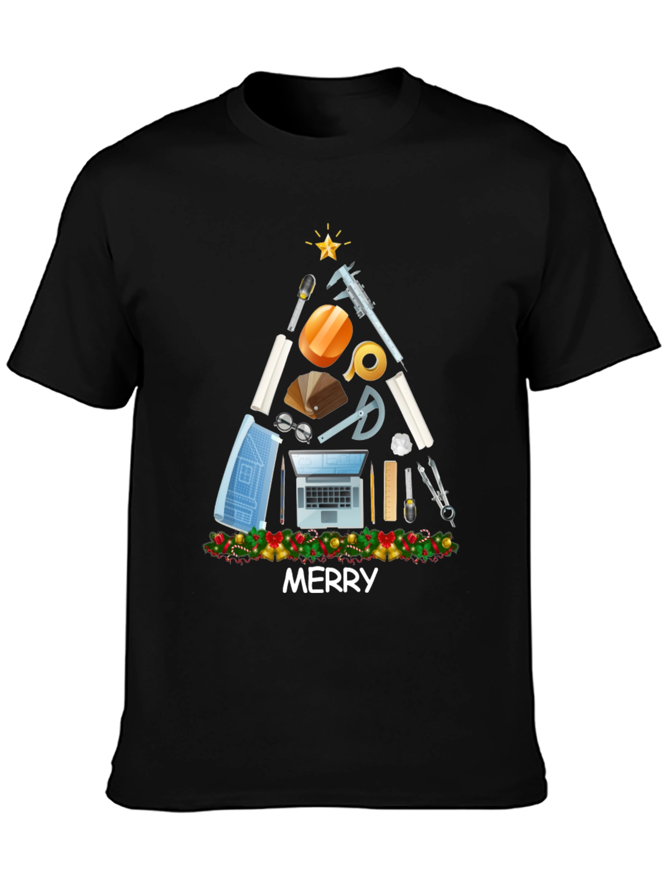 Architect Christmas Tree Graphic Tee