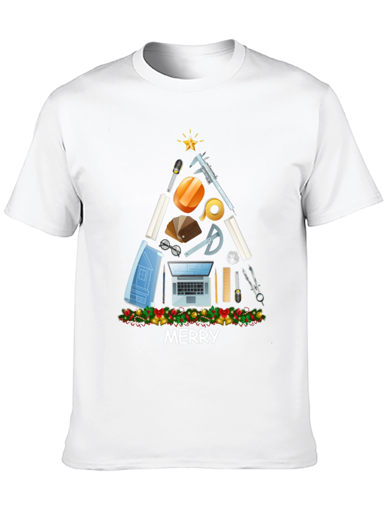 Architect Christmas Tree Graphic Tee