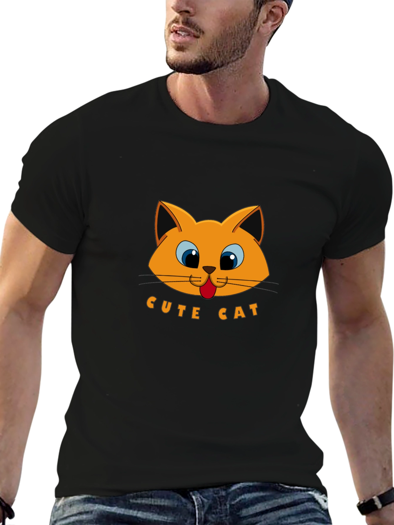 Cute Cat Graphic T-Shirt