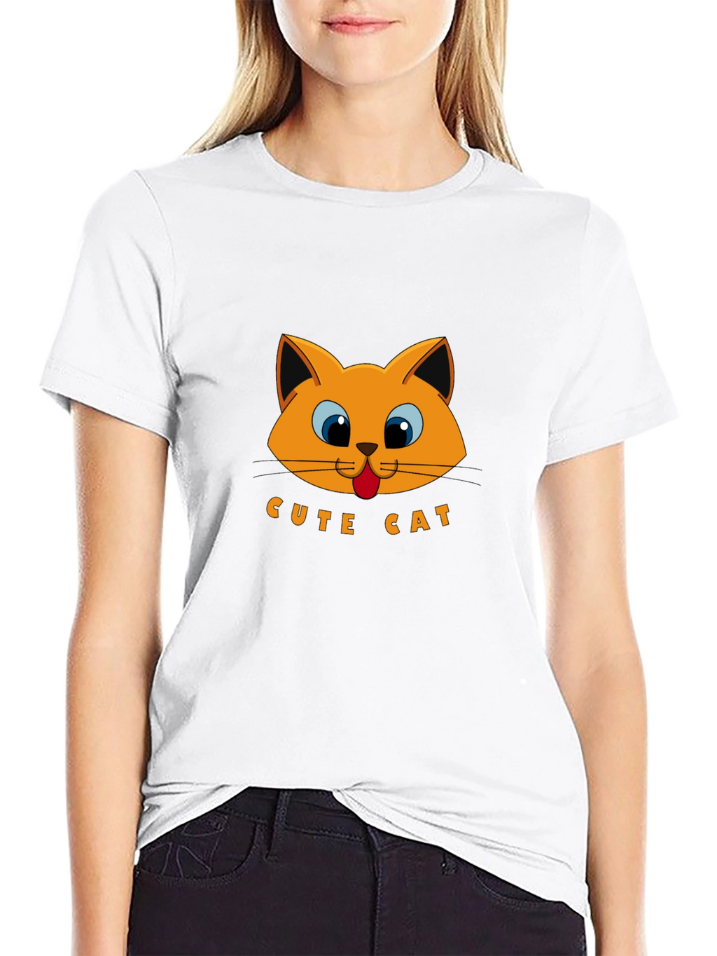 Cute Cat Graphic T-Shirt