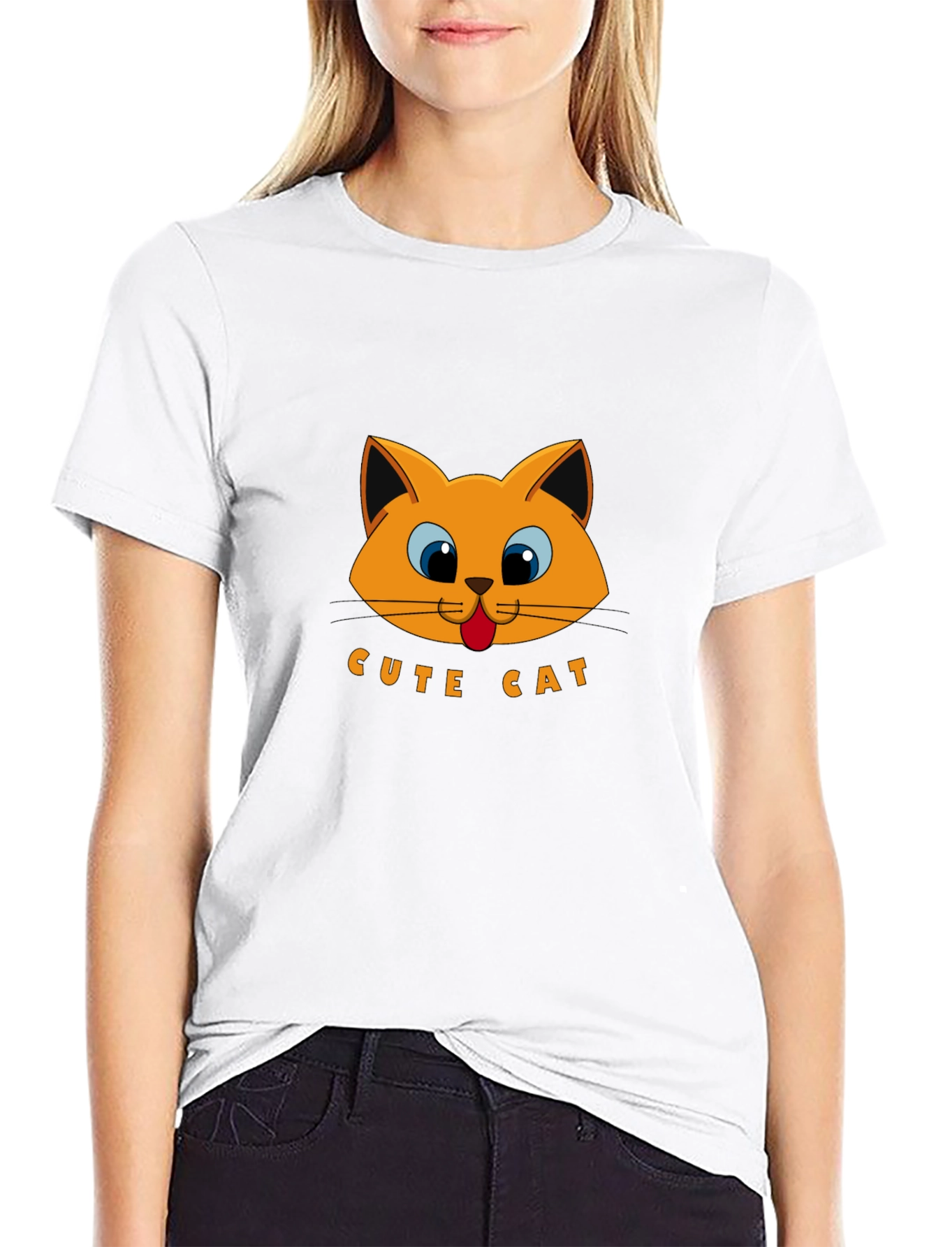 Cute Cat Graphic T-Shirt
