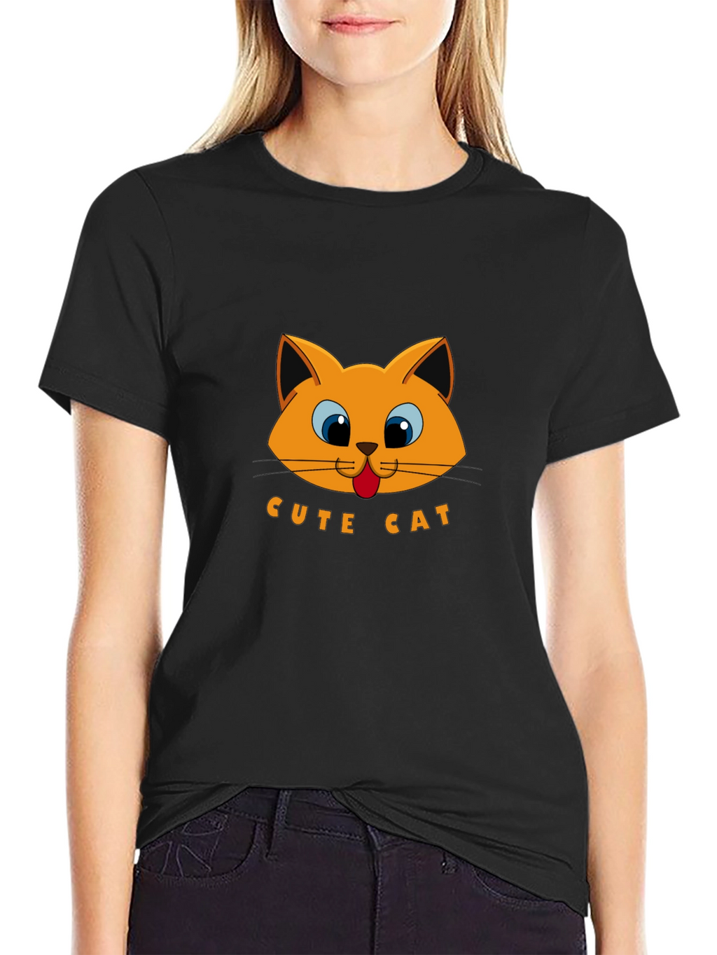 Cute Cat Graphic T-Shirt