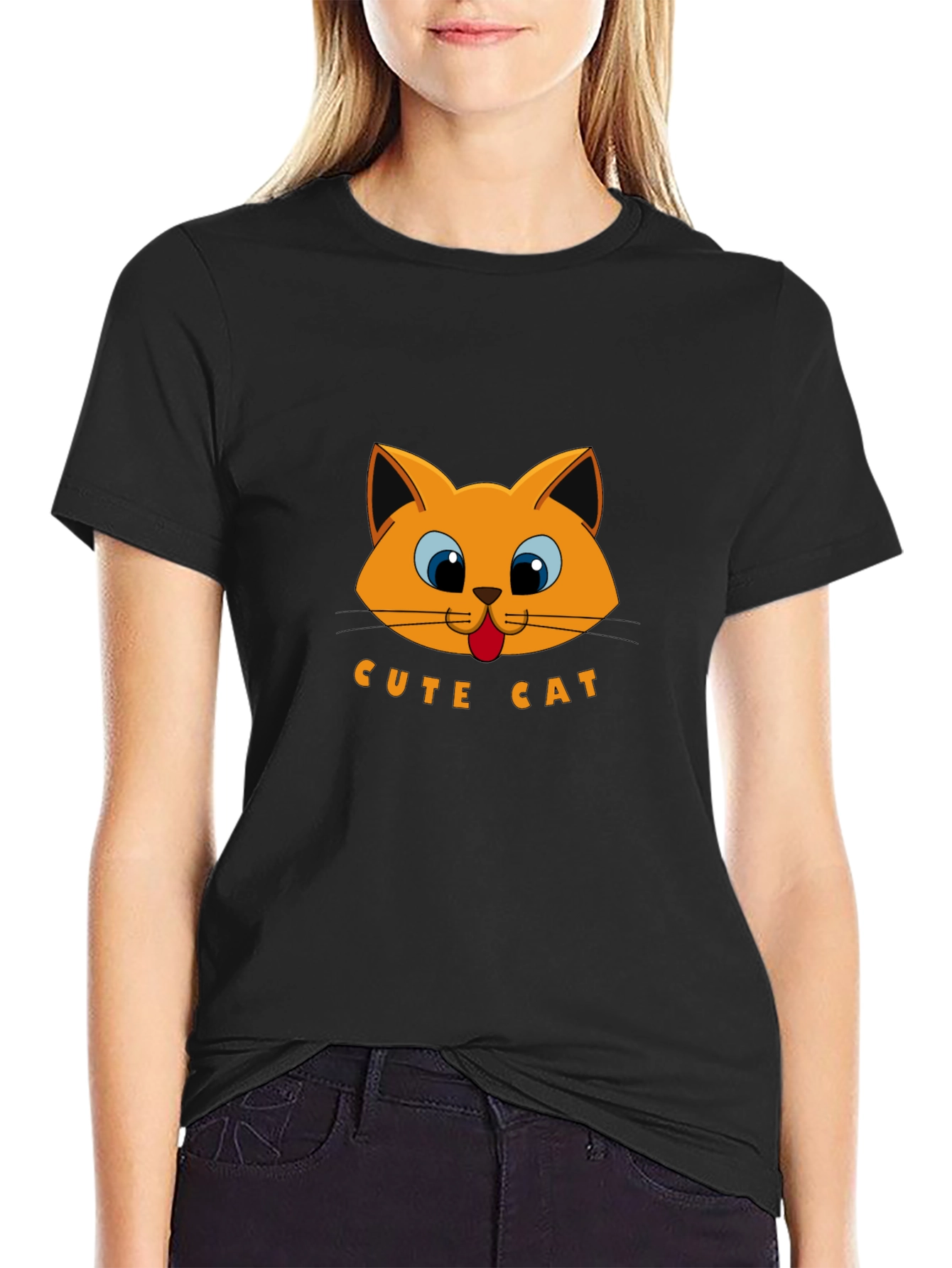 Cute Cat Graphic T-Shirt