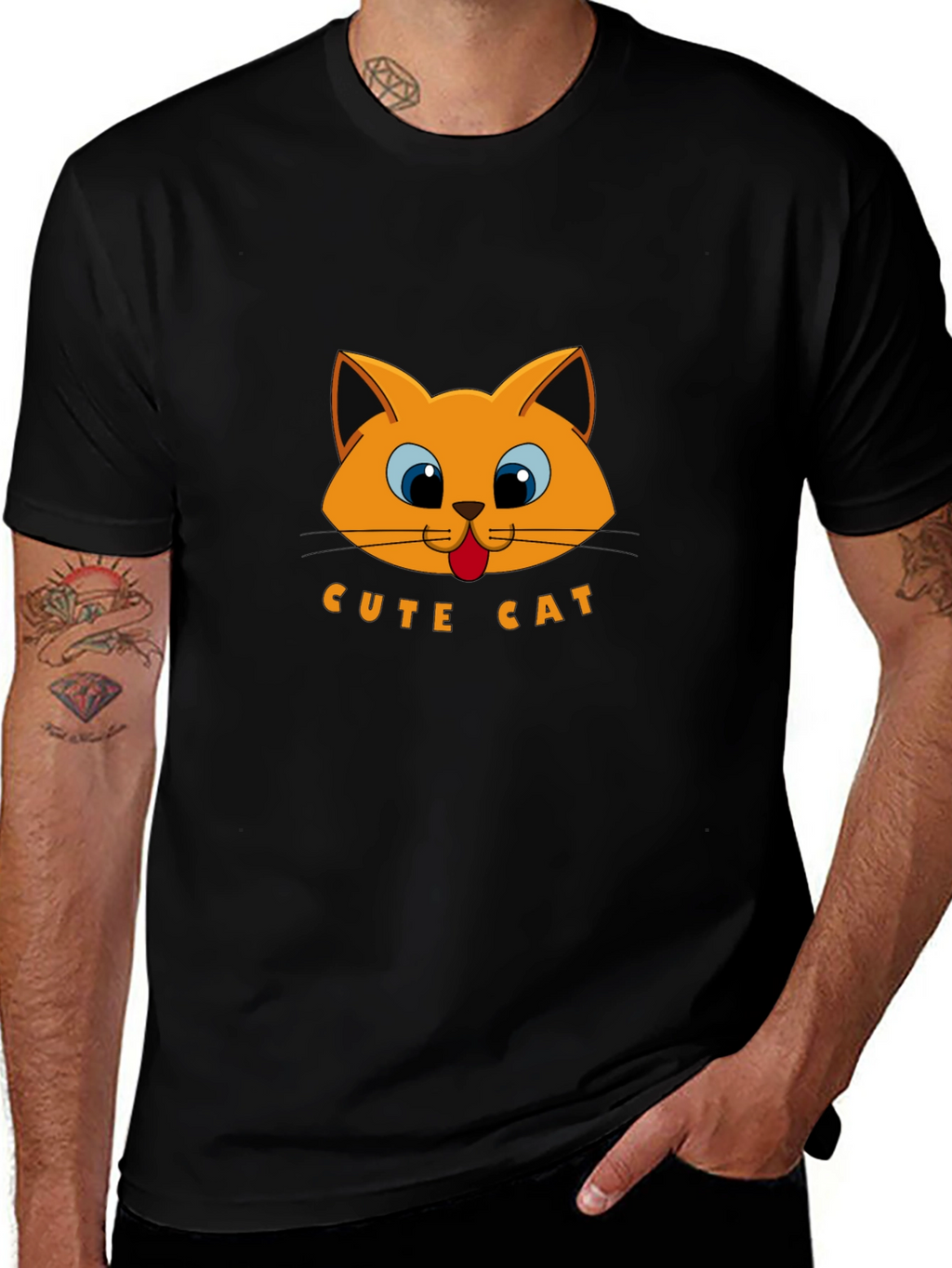 Cute Cat Graphic T-Shirt