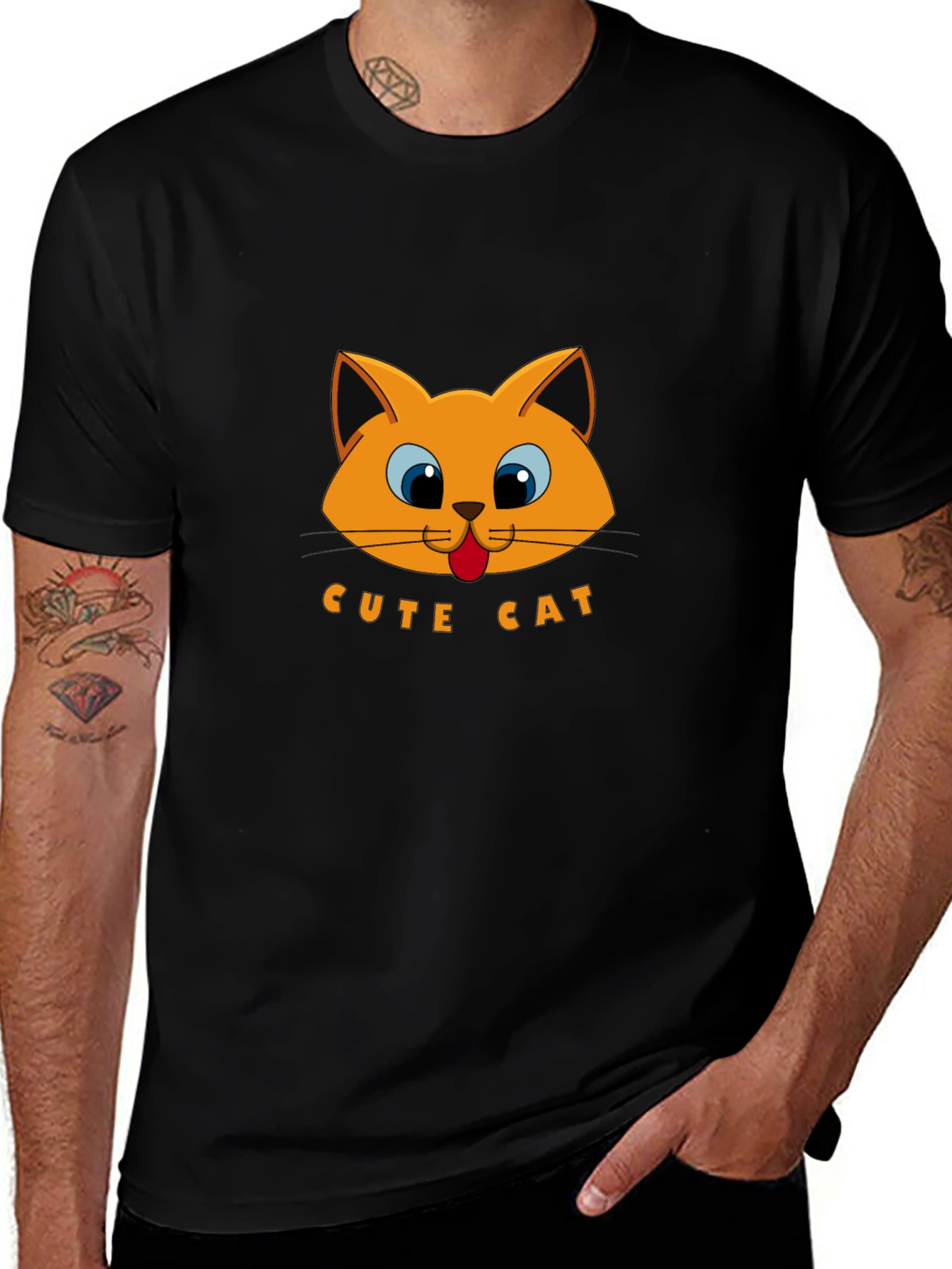 Cute Cat Graphic T-Shirt