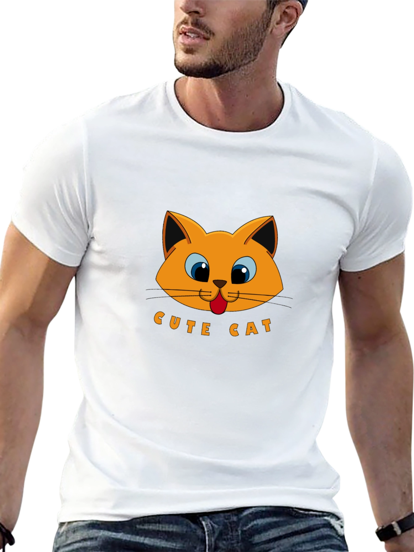 Cute Cat Graphic T-Shirt