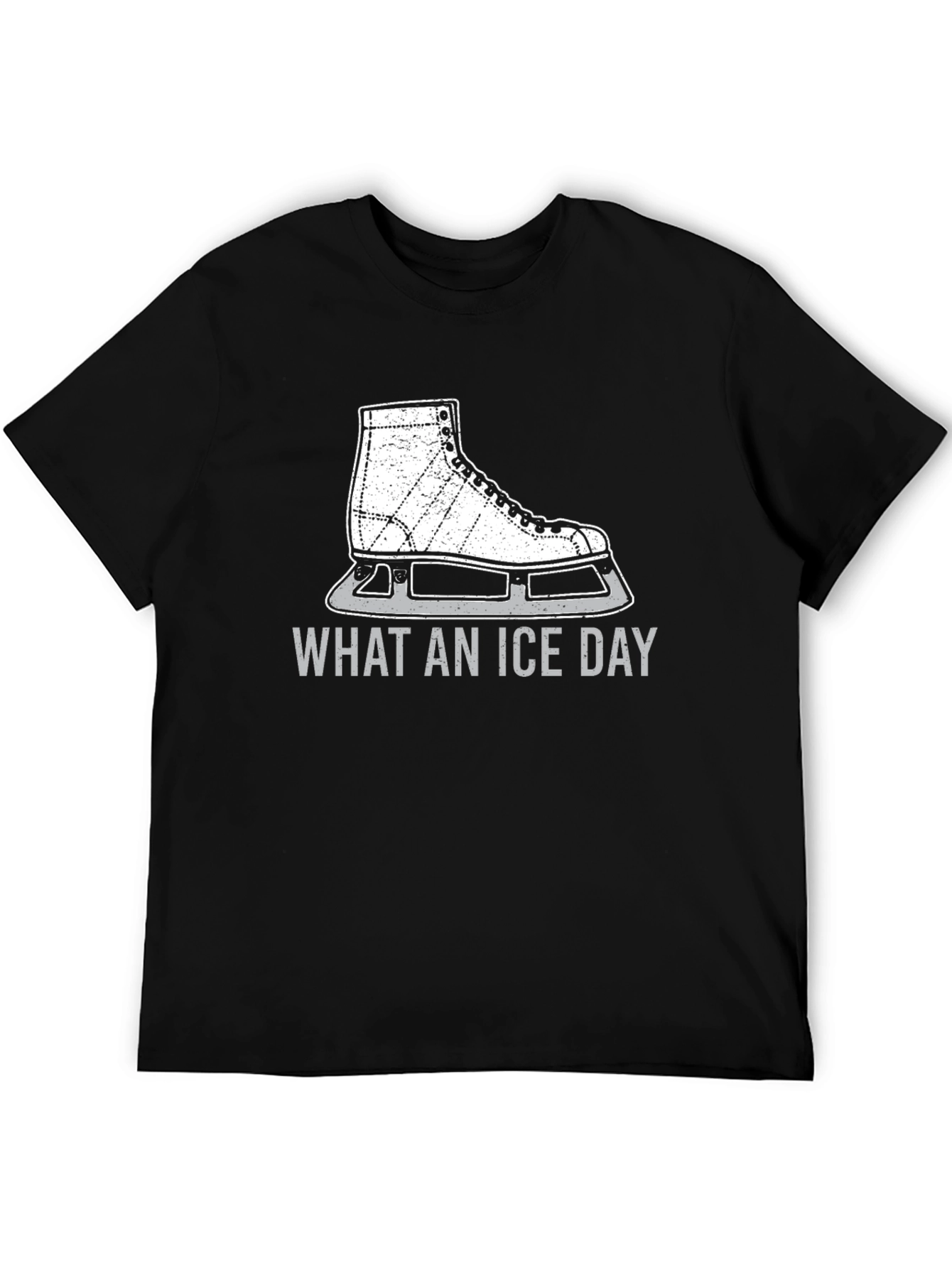 What An Ice Day T-Shirt - Black Skate Design