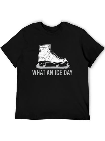 What An Ice Day T-Shirt - Black Skate Design