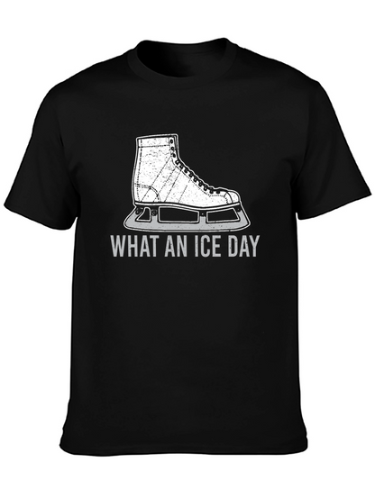 What An Ice Day T-Shirt - Black Skate Design