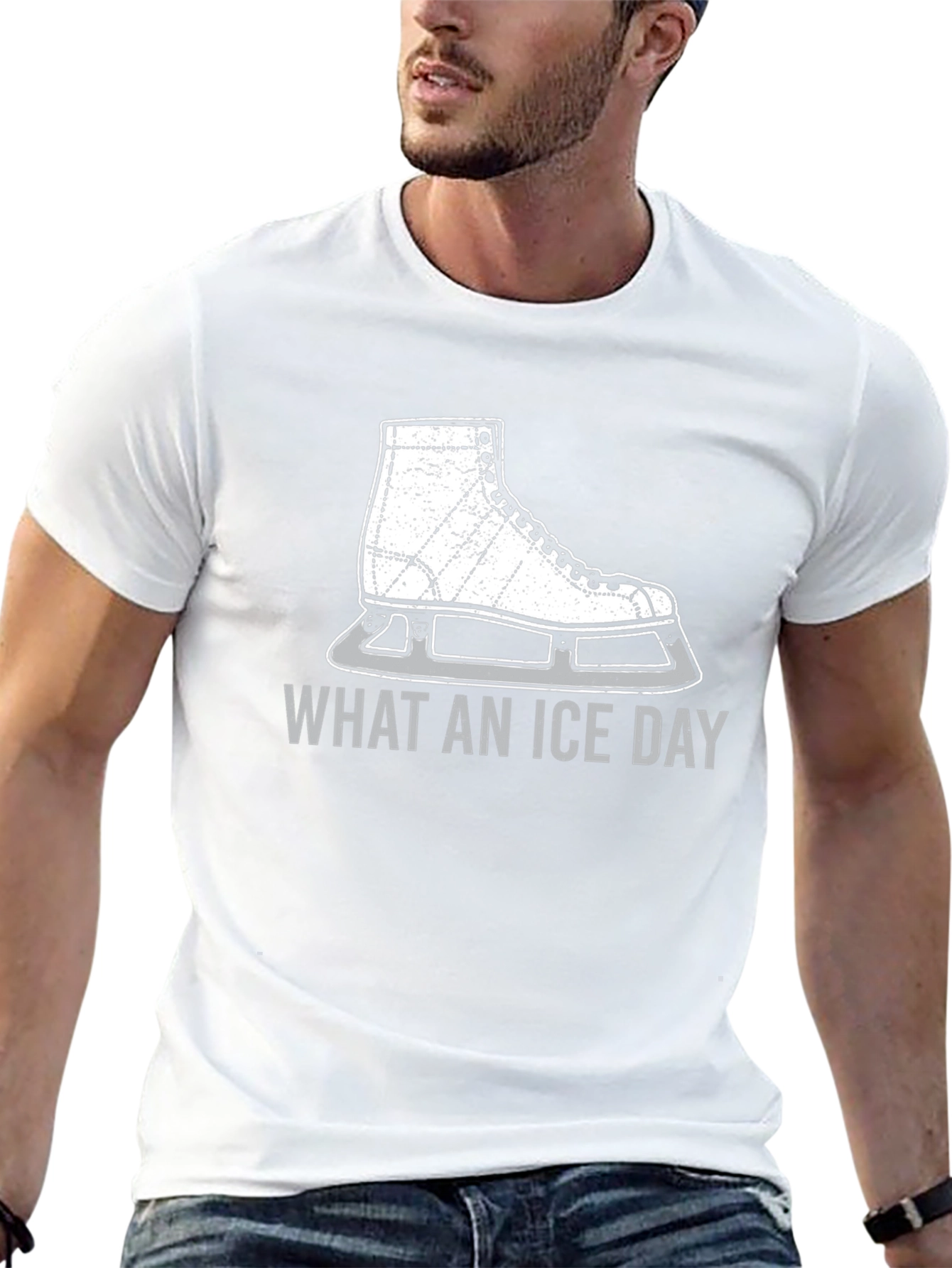 What An Ice Day T-Shirt - Black Skate Design