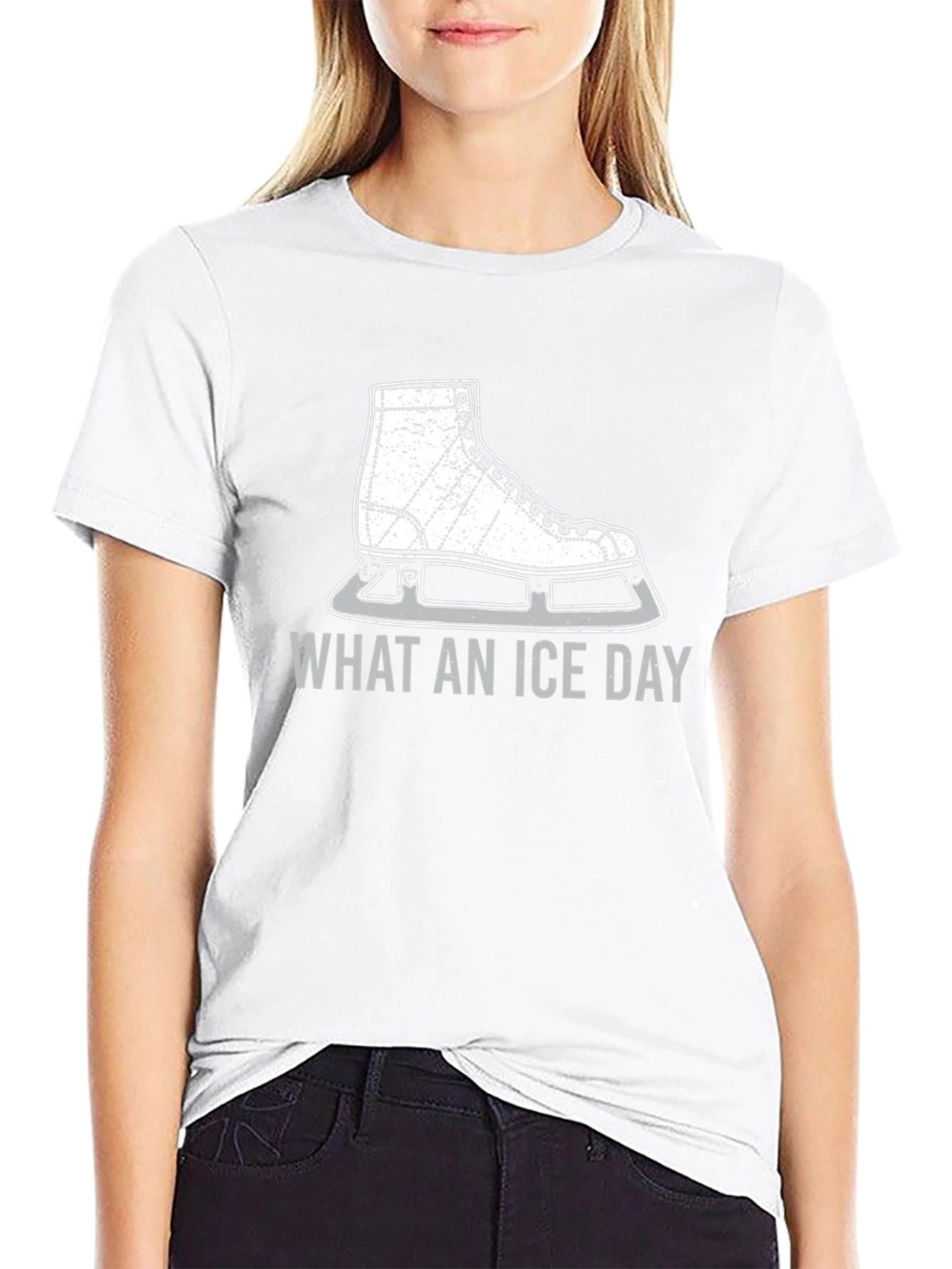 What An Ice Day T-Shirt - Black Skate Design