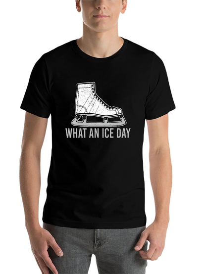 What An Ice Day T-Shirt - Black Skate Design