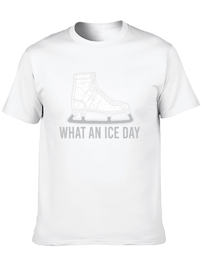 What An Ice Day T-Shirt - Black Skate Design