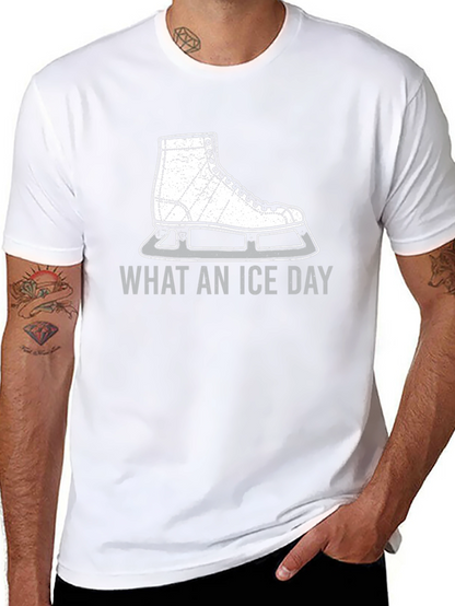 What An Ice Day T-Shirt - Black Skate Design