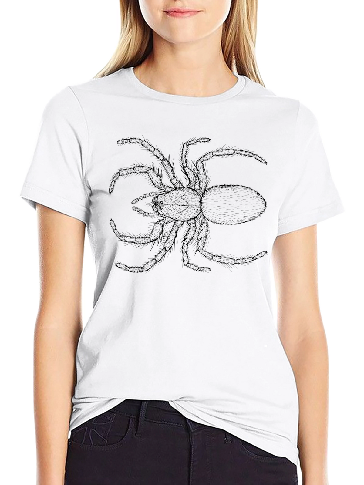 Mens Black Spider Graphic Tee