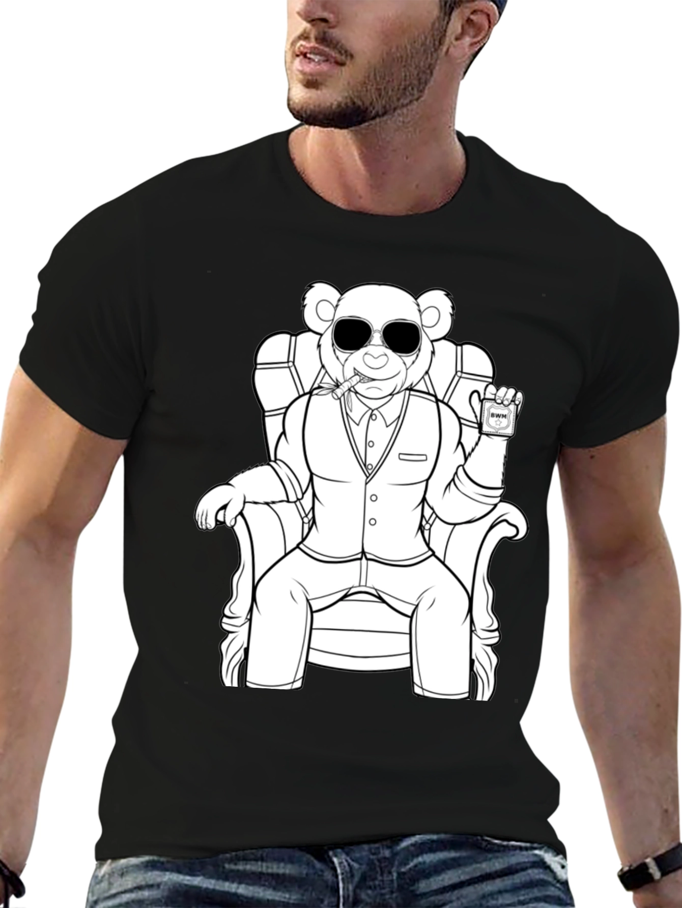 Cool Bear in Suit Graphic Tee - Unisex