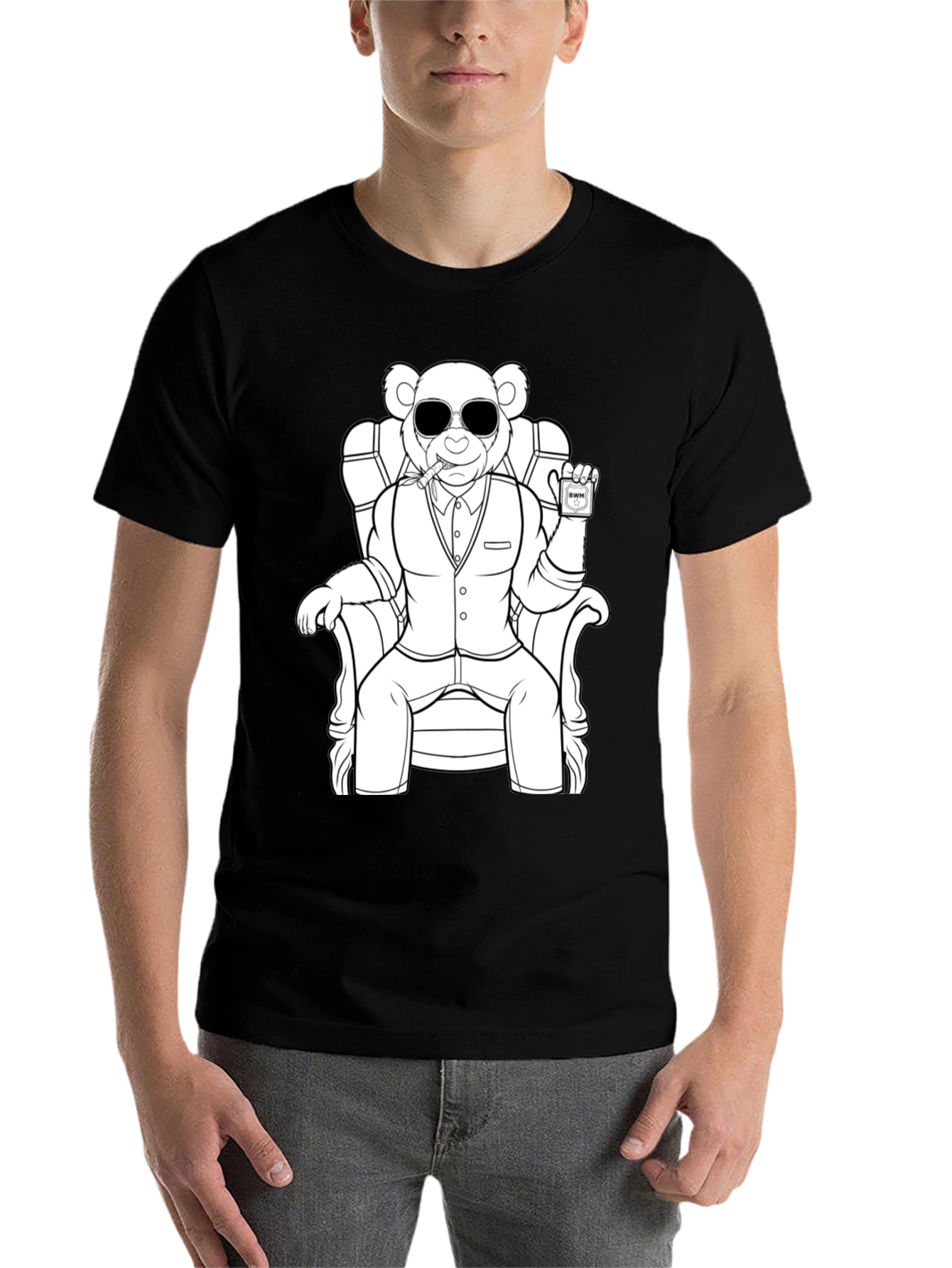 Cool Bear in Suit Graphic Tee - Unisex