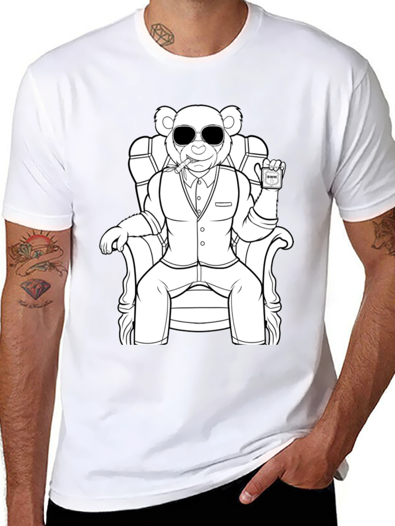 Cool Bear in Suit Graphic Tee - Unisex