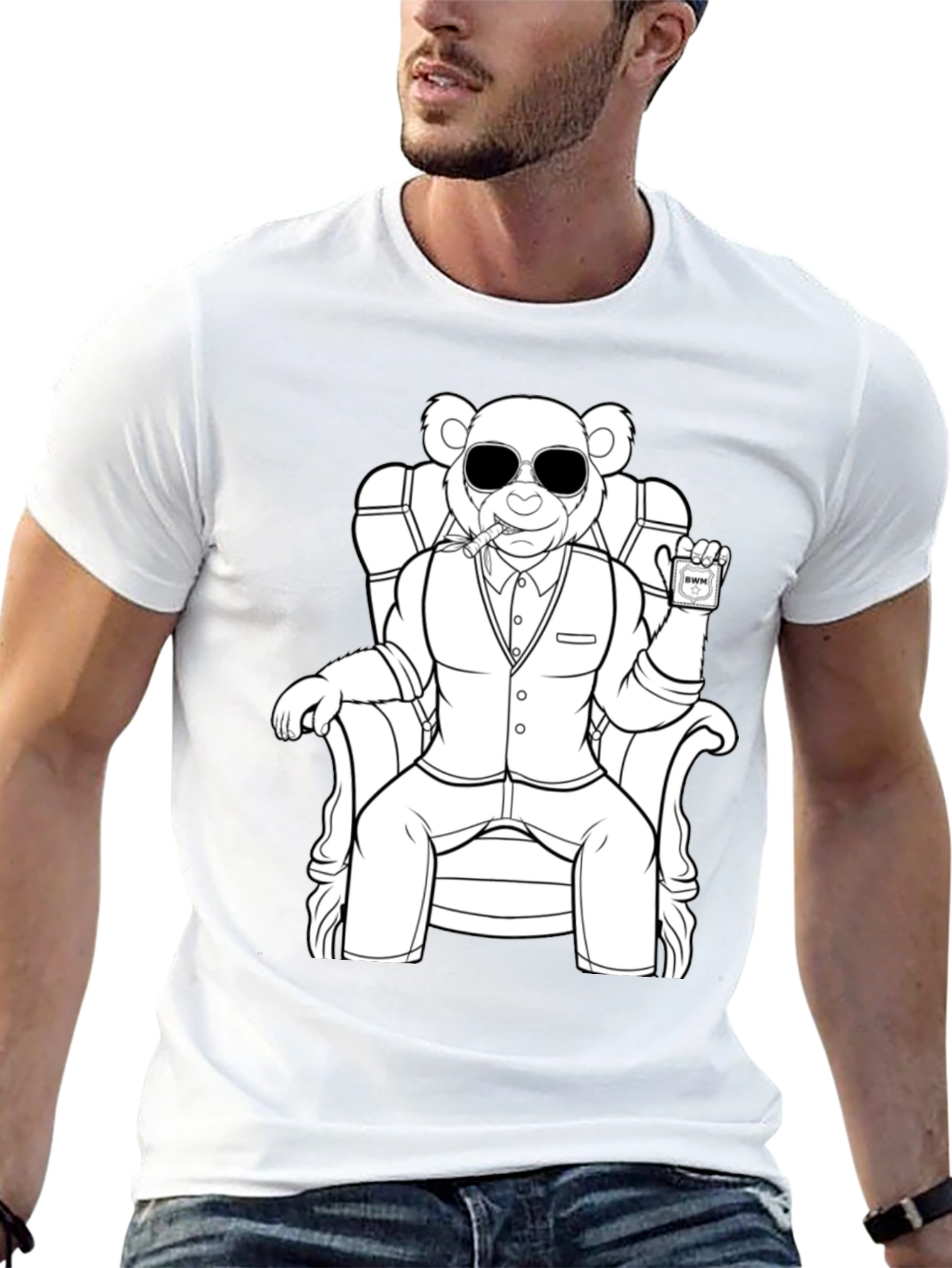 Cool Bear in Suit Graphic Tee - Unisex