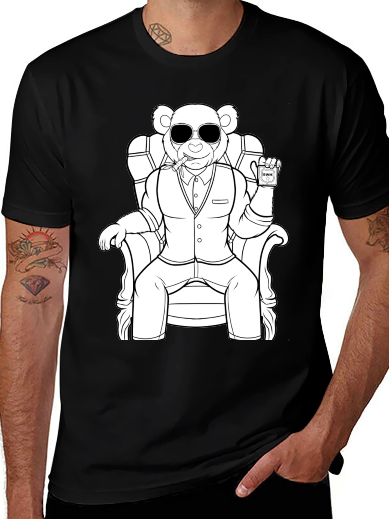 Cool Bear in Suit Graphic Tee - Unisex