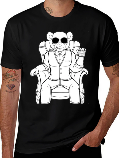 Cool Bear in Suit Graphic Tee - Unisex