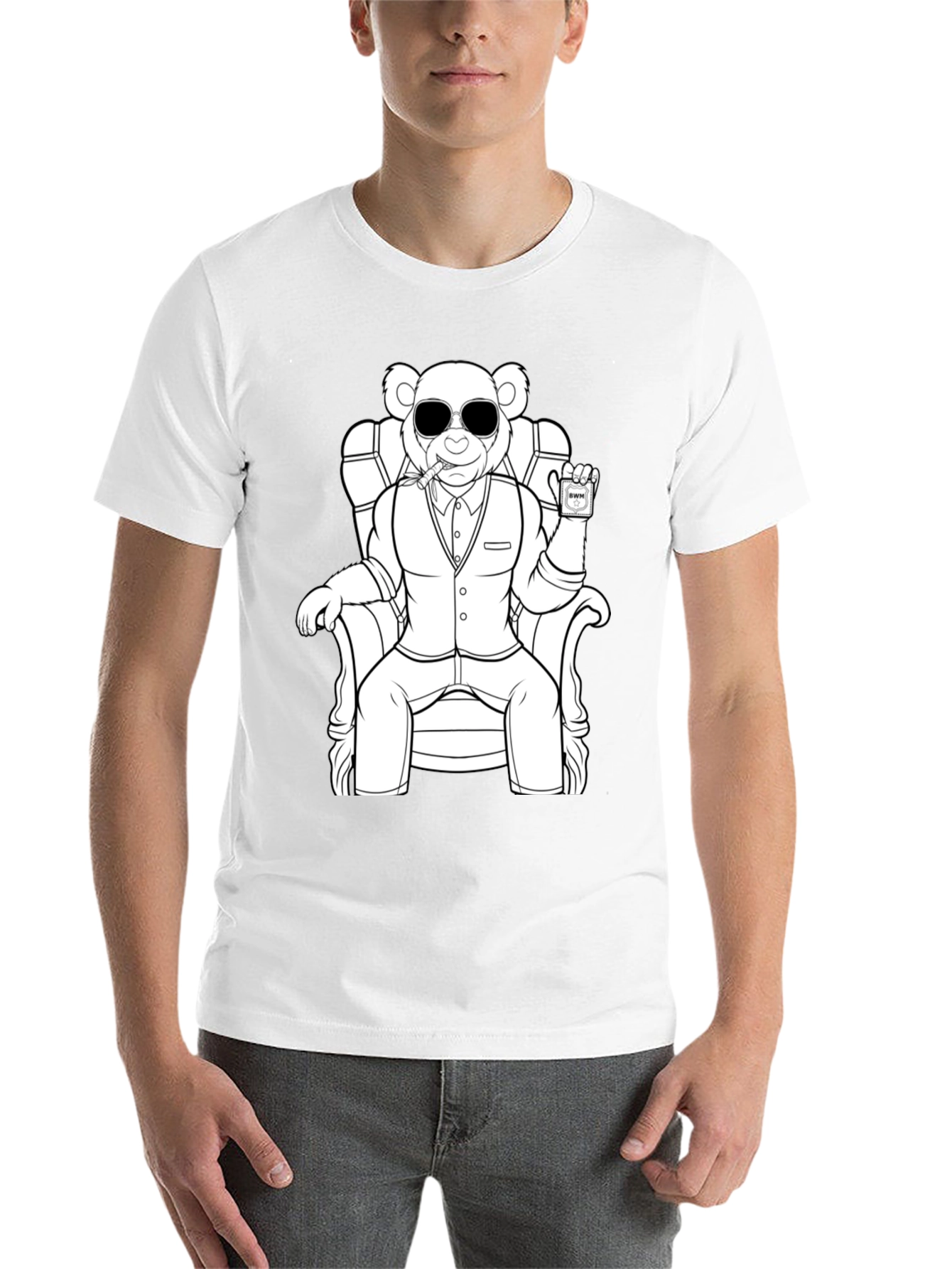 Cool Bear in Suit Graphic Tee - Unisex