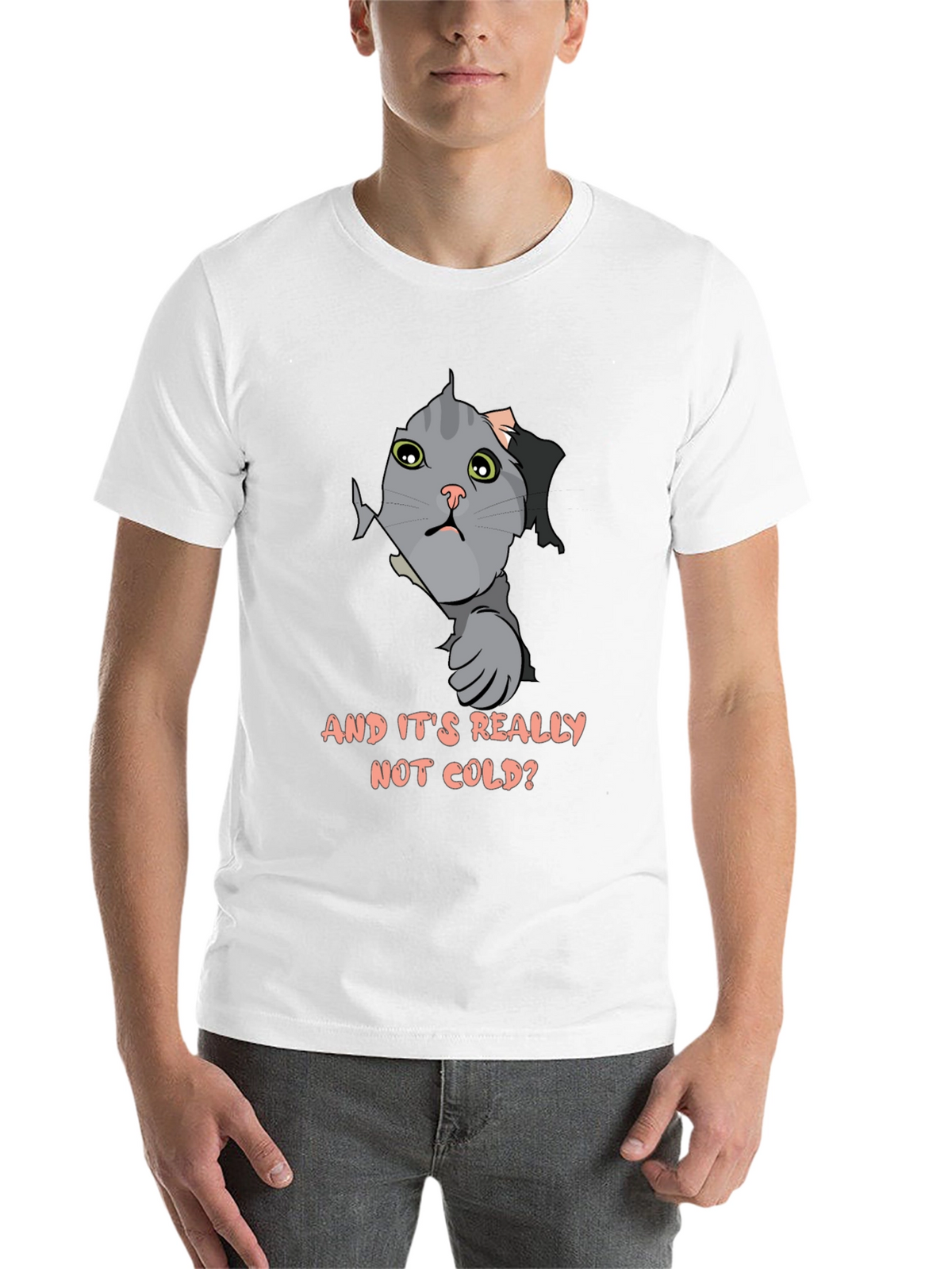Cat Peek T-Shirt - Funny Kitten Design