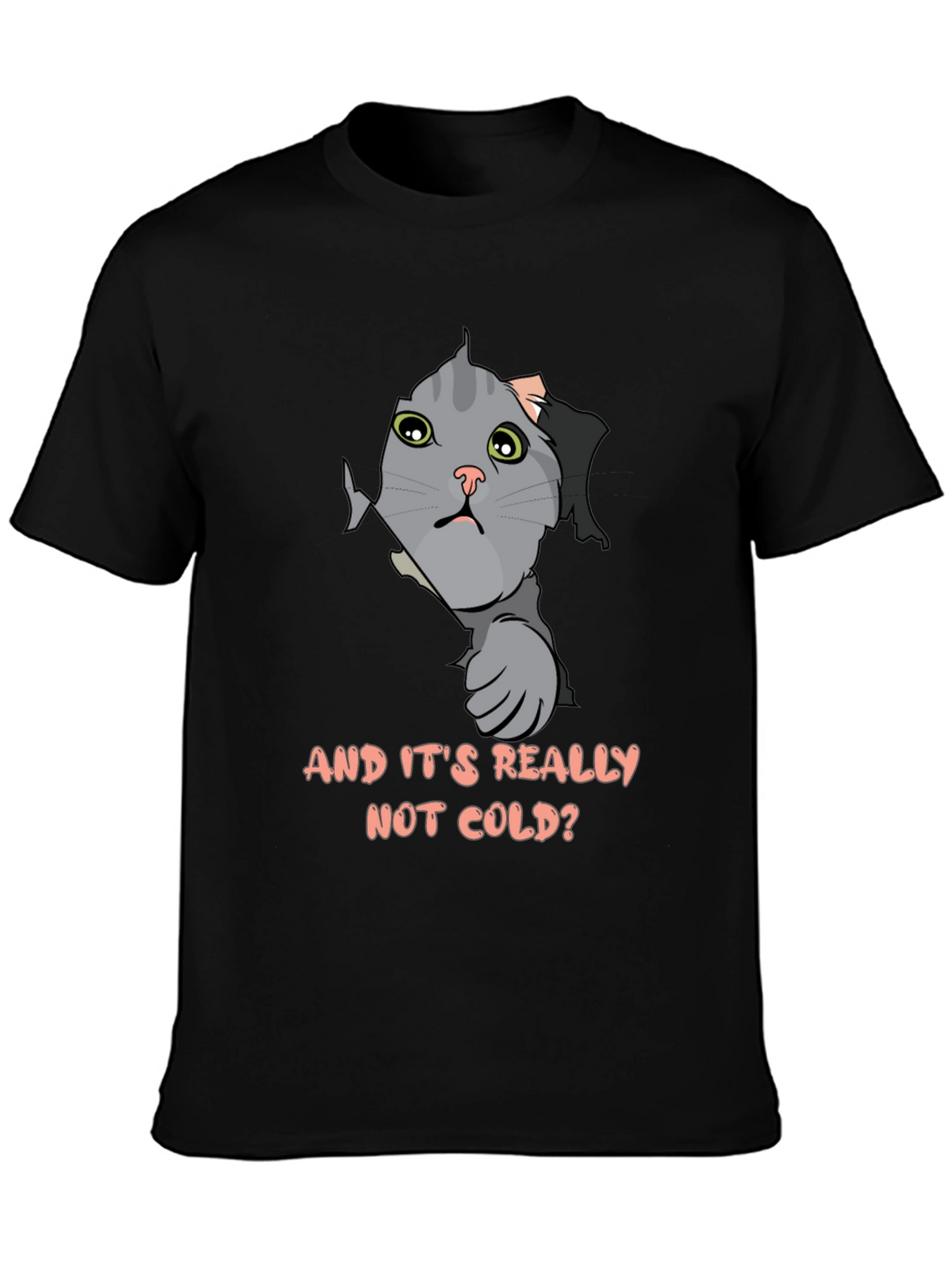 Cat Peek T-Shirt - Funny Kitten Design