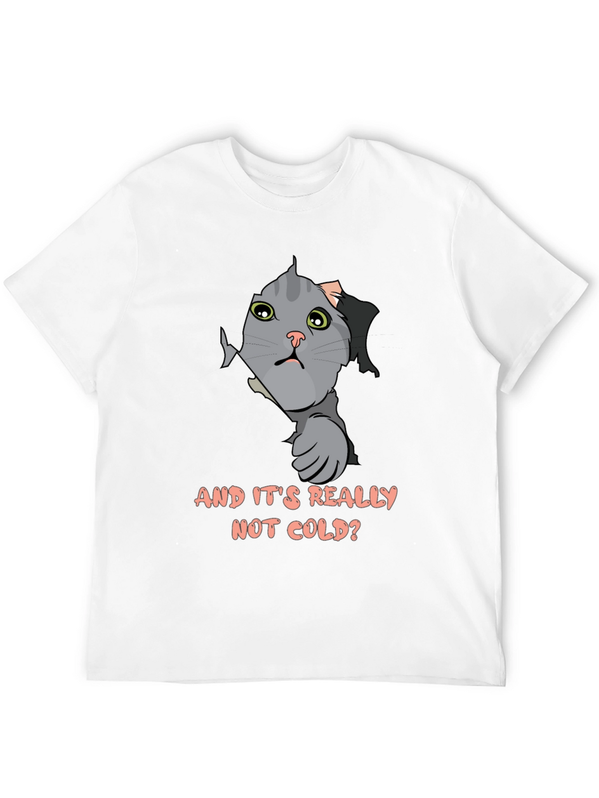 Cat Peek T-Shirt - Funny Kitten Design