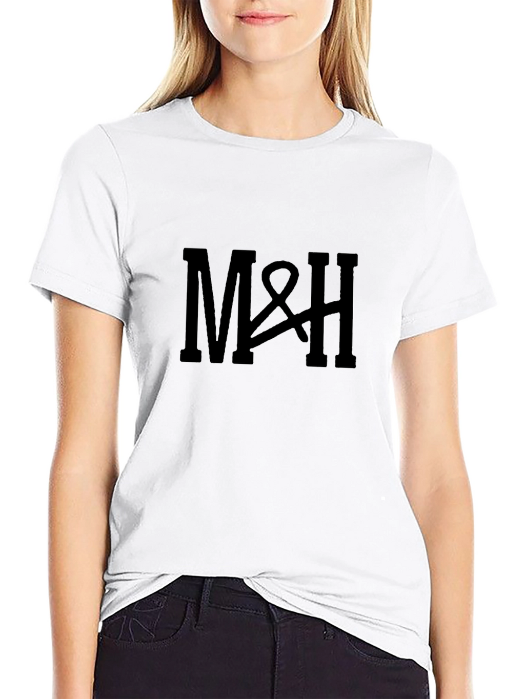 M&H Black Cotton Graphic Tee