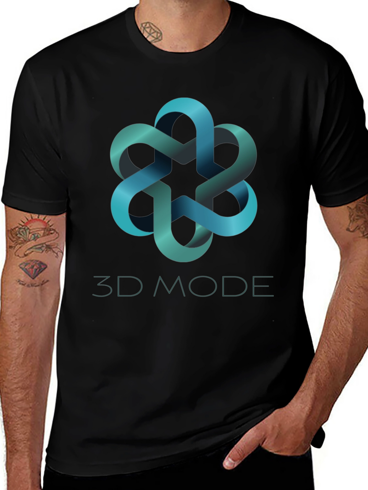3D Mode Stylish Graphic Tee