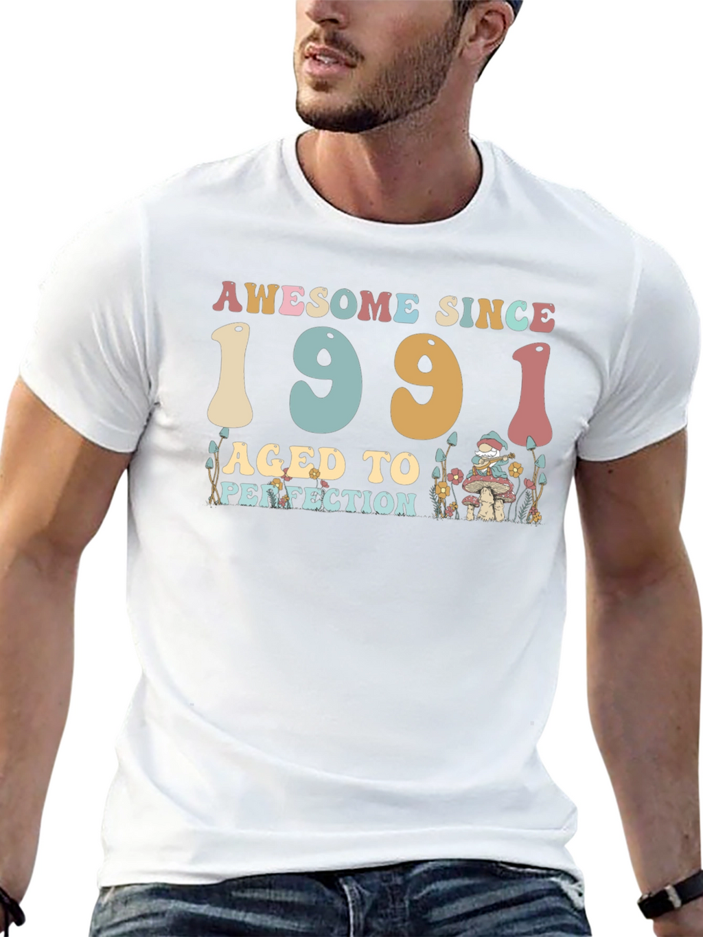 Awesome Since 1991 Aged to Perfection Black T-Shirt