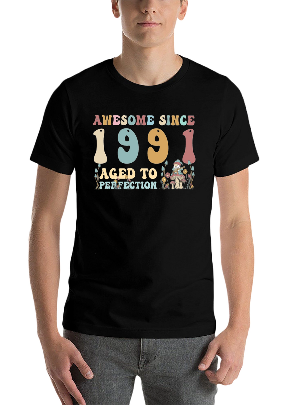 Awesome Since 1991 Aged to Perfection Black T-Shirt