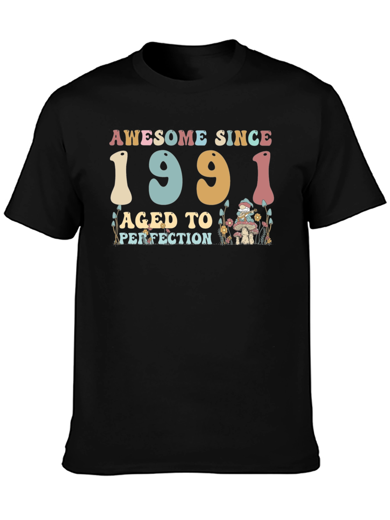 Awesome Since 1991 Aged to Perfection Black T-Shirt