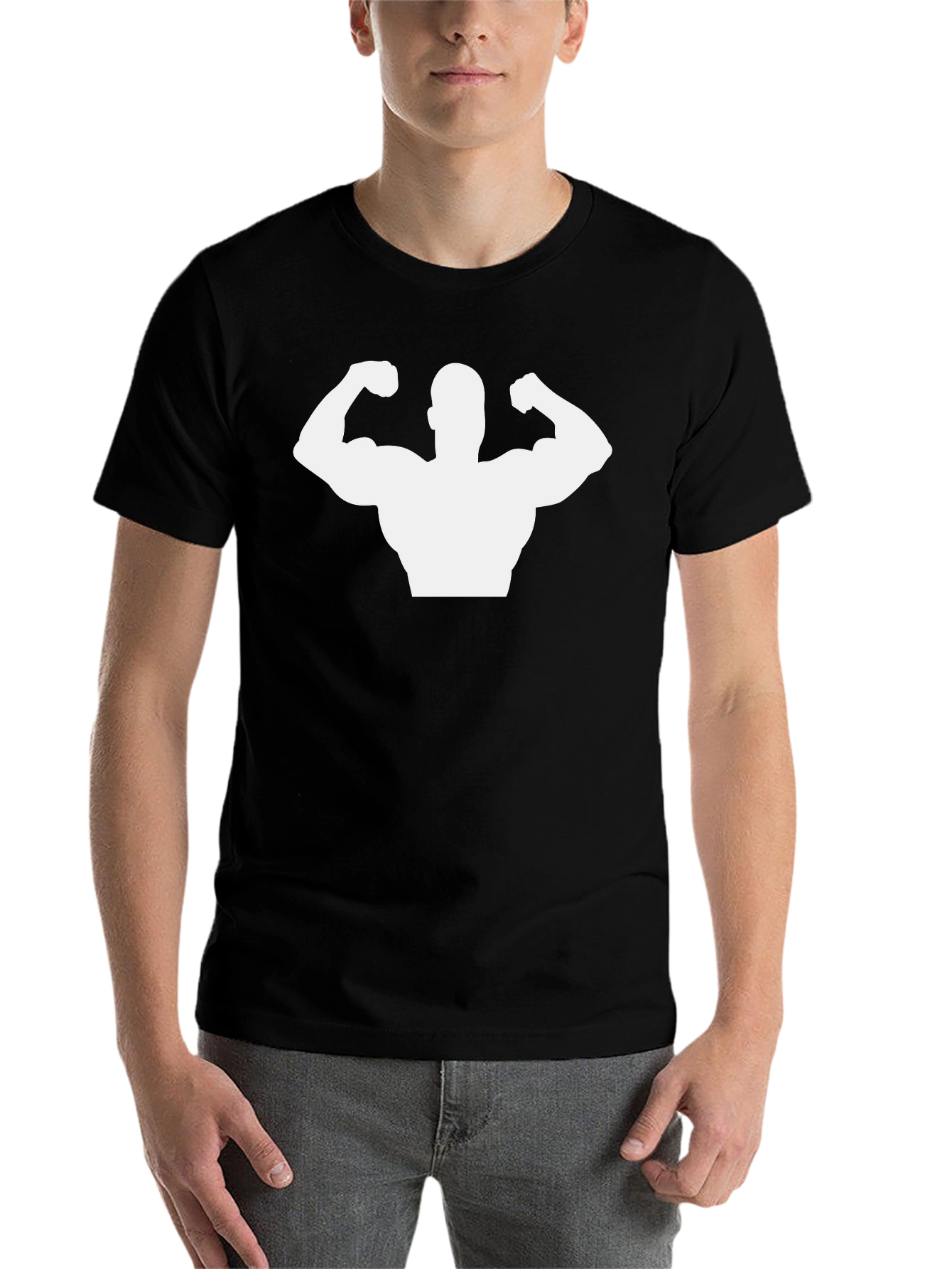 Muscle Man Graphic Tee - Black T-Shirt