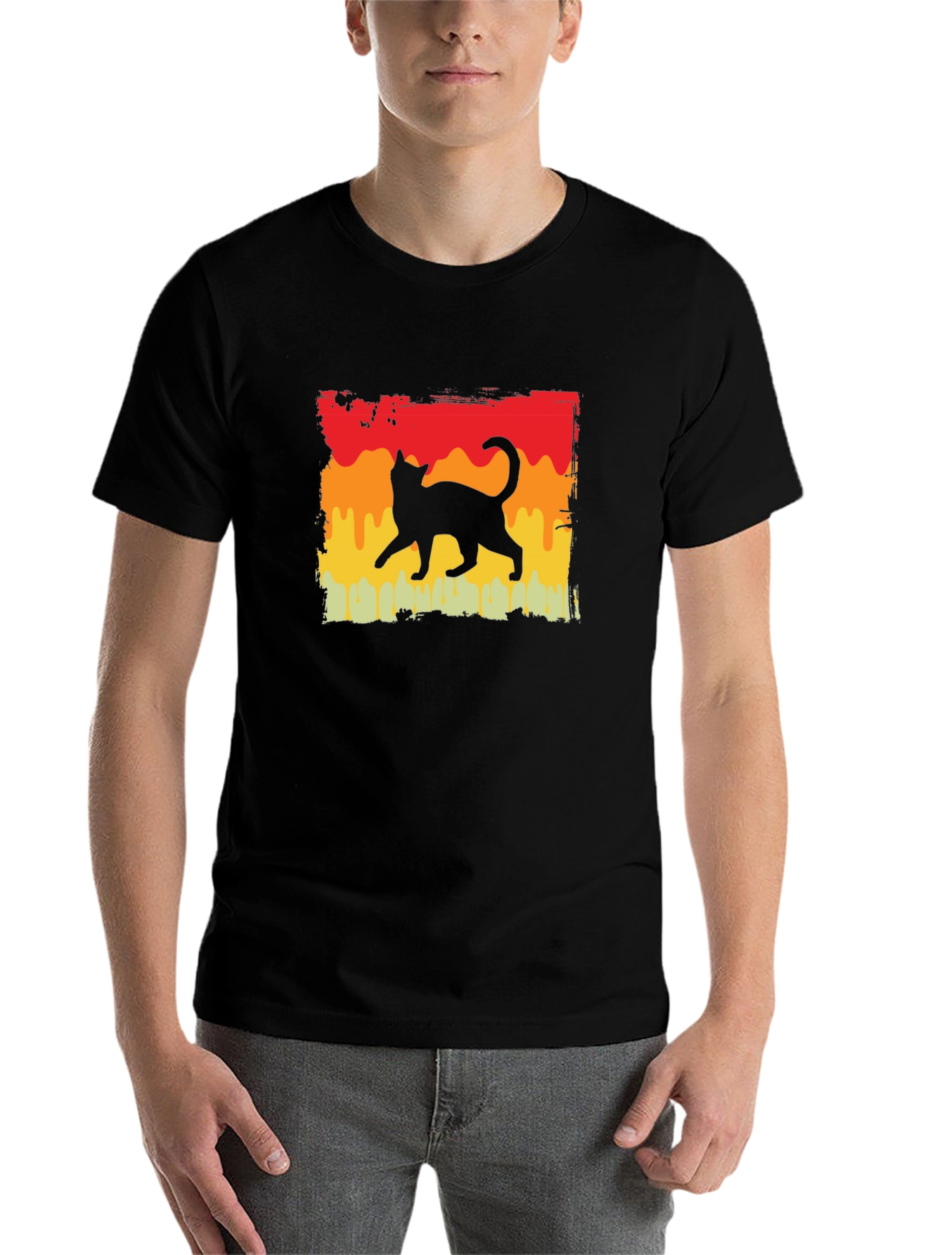 Retro Cat Silhouette T-Shirt