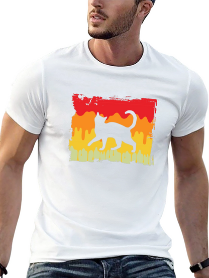 Retro Cat Silhouette T-Shirt