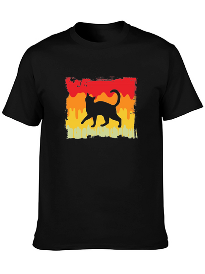 Retro Cat Silhouette T-Shirt