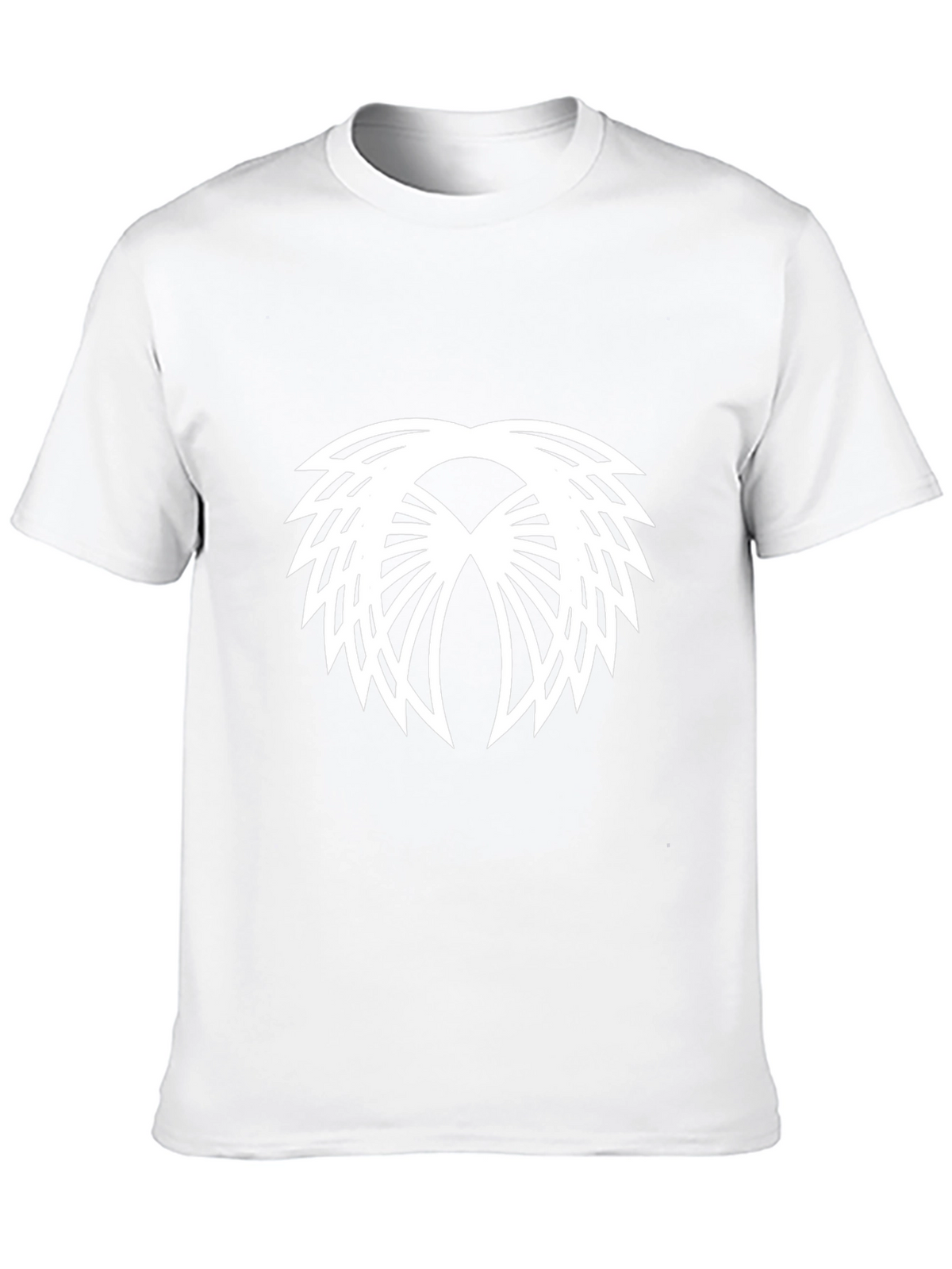 Modern Geometric Graphic Tee - Black Cotton Blend