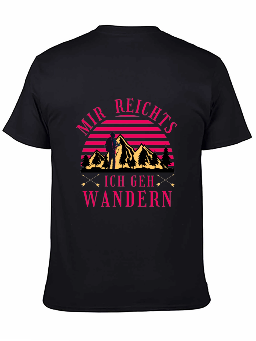 Mir Reichts Ich Geh Wandern Black Graphic Tee