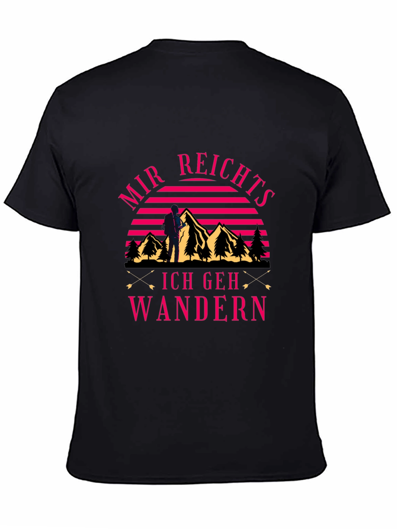 Mir Reichts Ich Geh Wandern Black Graphic Tee