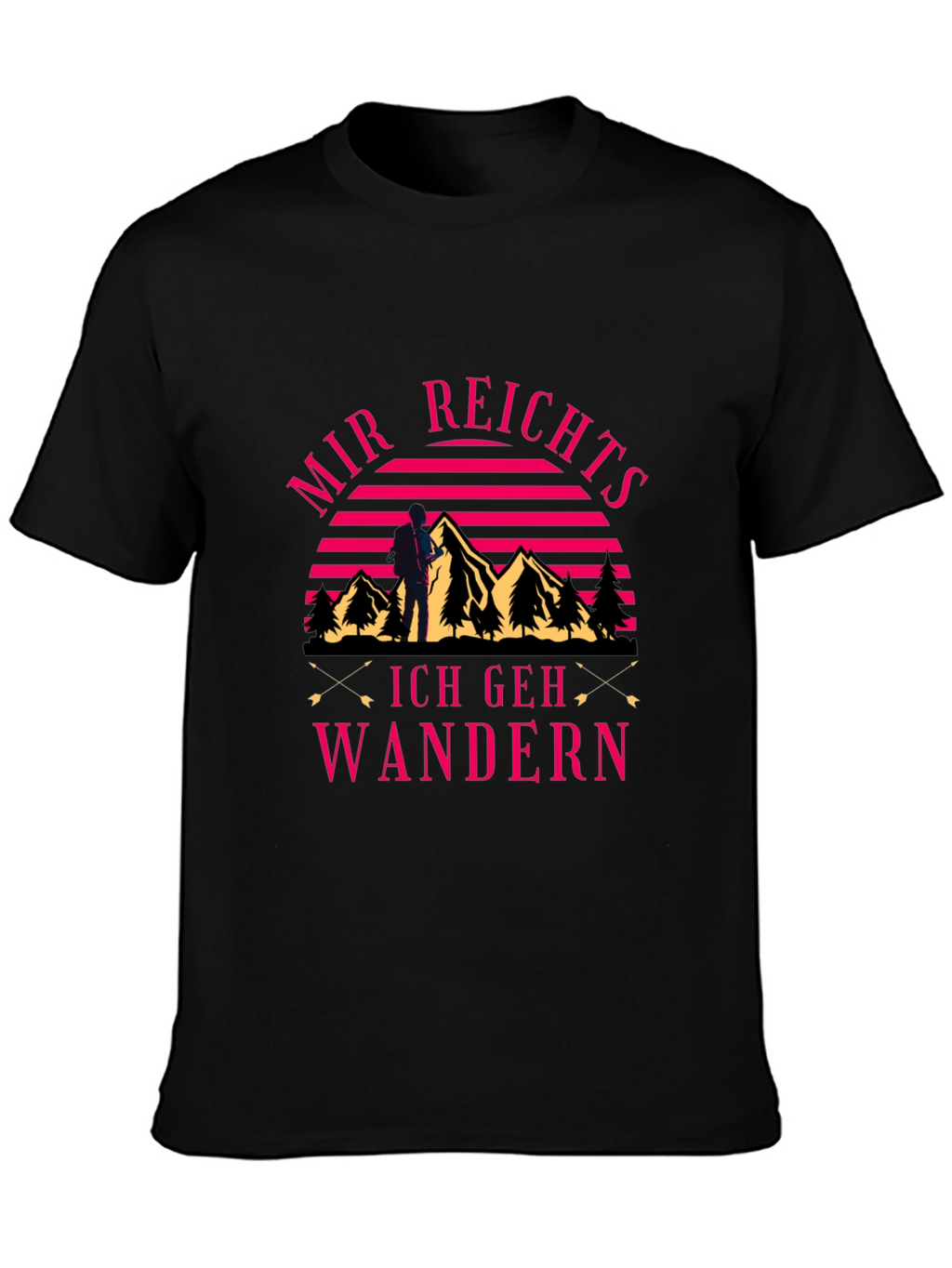 Mir Reichts Ich Geh Wandern Black Graphic Tee