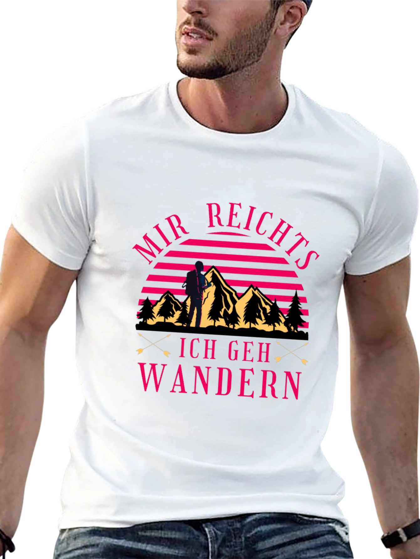 Mir Reichts Ich Geh Wandern Black Graphic Tee