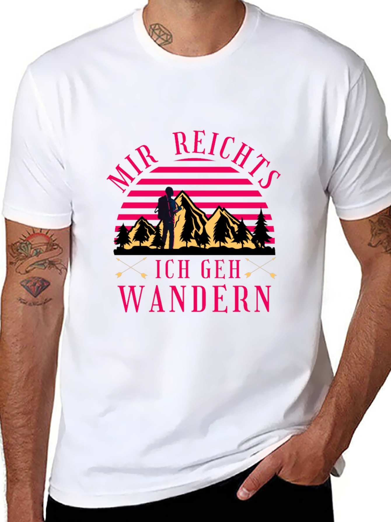Mir Reichts Ich Geh Wandern Black Graphic Tee