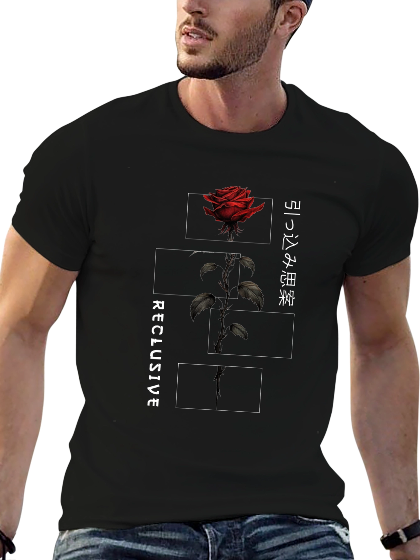 Reclusive Rose Graphic Tee - Black